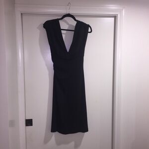 Diane von Furstenburg Wool deep-V neck Little Black Dress NWT